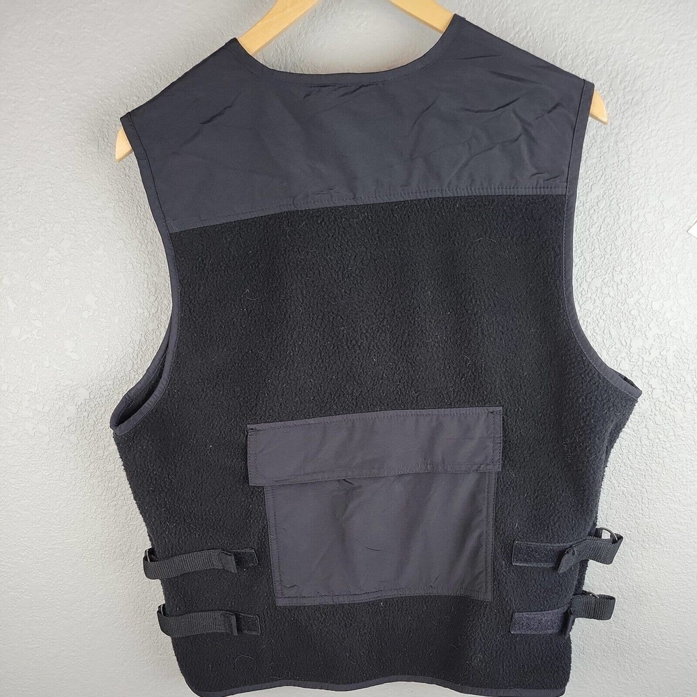 Urban Outfitters Mens Filed Utility Tactical Vest Jacket M Medium Black Fleece - Picture 5 of 5